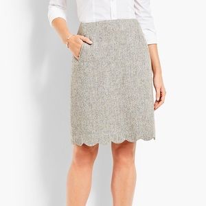 Talbots Scallop Hem Wool Skirt